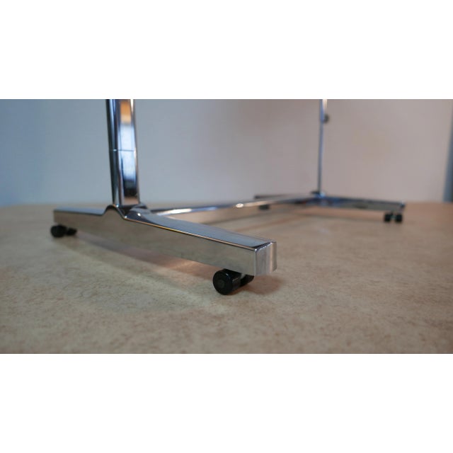 Brown Vintage German Rosewood Chrome Trolley from Bremshey & Co., 1970s For Sale - Image 8 of 11