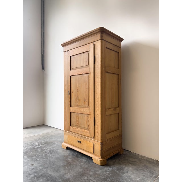 Antique European Pine Wardrobe For Sale - Image 4 of 15