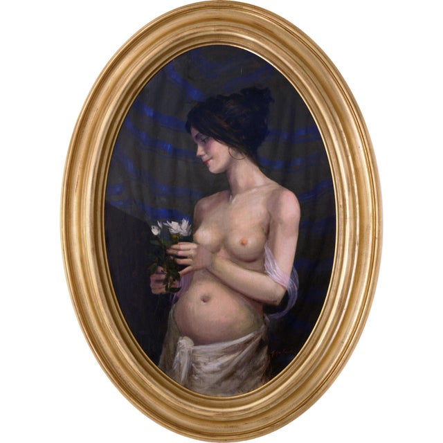 Nicola De Marco, The Dreamer, Oil on Canvas, Framed For Sale - Image 6 of 6