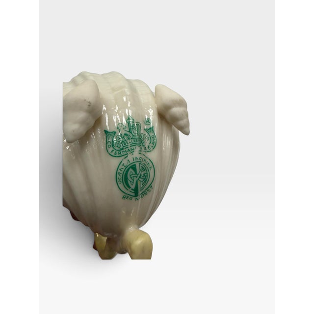 Vintage Belleek Irish Porcelain Toy Shell Creamer & Sugar Set For Sale In West Palm - Image 6 of 7