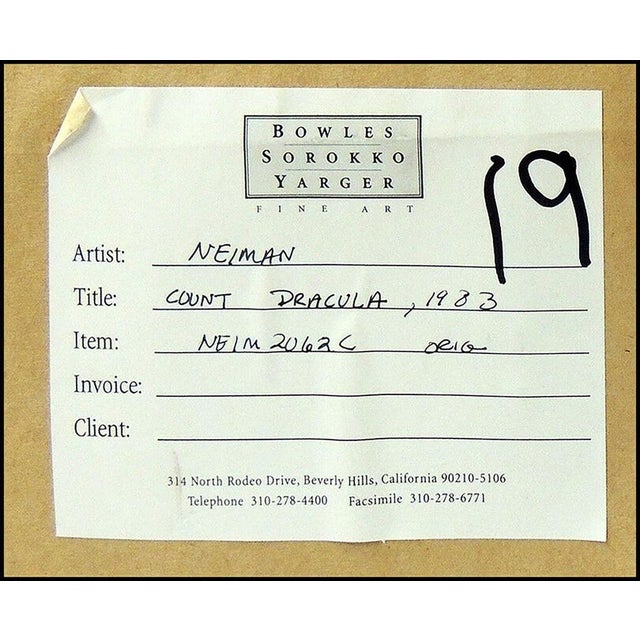 Leroy Neiman 1980s Count Dracula, LeRoy Neiman For Sale - Image 4 of 5