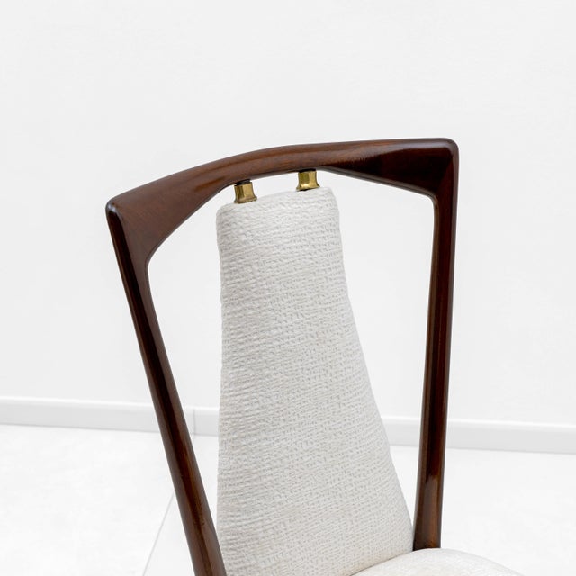 Mid-Century Modern Italian Bouclè Dining Chairs from Osvaldo Borsani, 1950s, Set of 6 For Sale - Image 9 of 13