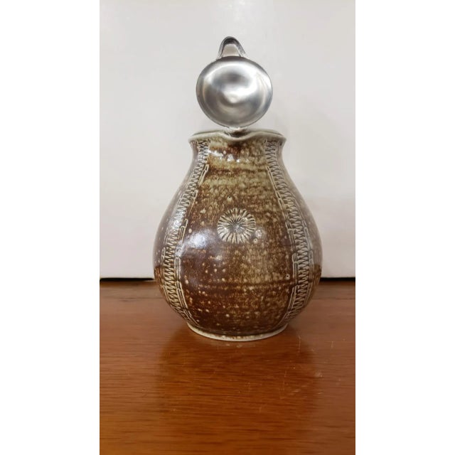 Ceramic Circa 1890 German Raeren Stoneware Lidded Jug With Tudor Style Rose Seal For Sale - Image 7 of 11