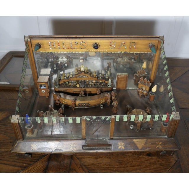 Early 20th Century American Prisoner Art Diorama Monkey Saloon Bar, 1890s For Sale - Image 11 of 12