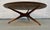 Mid-Century Modern Wood Coffee Table W/ Faux Marble Glass Top For Sale In New York - Image 6 of 11