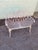French Provincial 1980s Frances Elkins Style Outdoor Settee Cast Aluminum Bench For Sale - Image 3 of 10