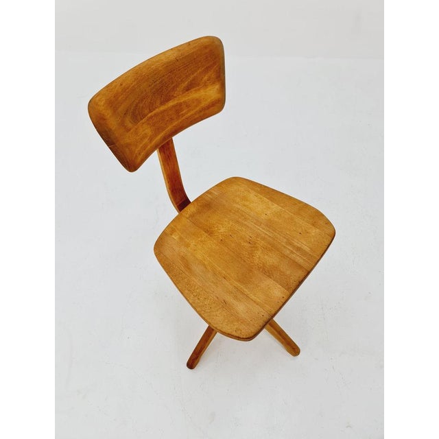 Bauhaus Swivel Office Chair in Wood by Stollgiroflex, 1930s For Sale - Image 4 of 11