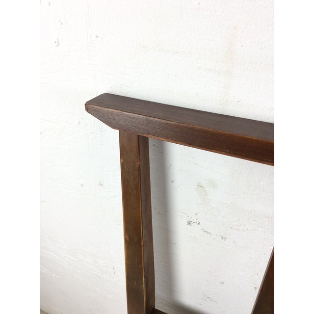 Mid Century Modern Walnut Headboard With Turned Wood Frame For Sale In Philadelphia - Image 6 of 18