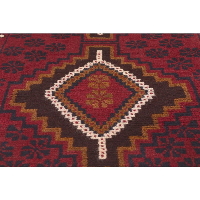 Mid 20th Century Mid 20th Century Vintage Afghan Baluch Rug, 02'09 X 04'07 For Sale - Image 5 of 10