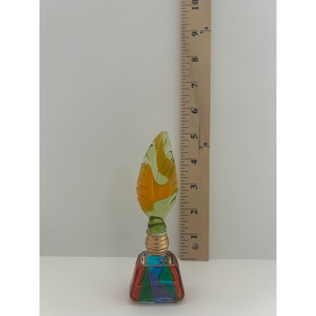 Glass Murano Vintage Glass Perfume Bottle and Stopper For Sale - Image 7 of 7