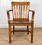 Antique Traditional Mahogany Wood Bankers Library Arm Chair For Sale - Image 4 of 16