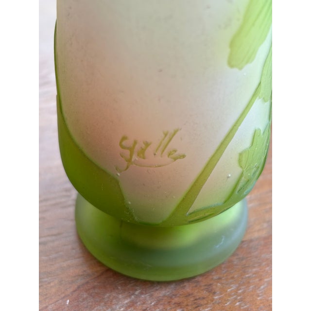 Emile Galle Early 20th Century Gorgeous Multi-Layered Emile Galle Signed Cabinet Vase For Sale - Image 4 of 7