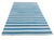 Textile Handmade Cotton Area Rug, Natural Vegetable Dyed, Blue and Orange Striped Rug - 4'x6' For Sale - Image 7 of 11