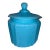 Rare Baby Blue Mayfair Open Rose Depression Glass Cookie Jar For Sale