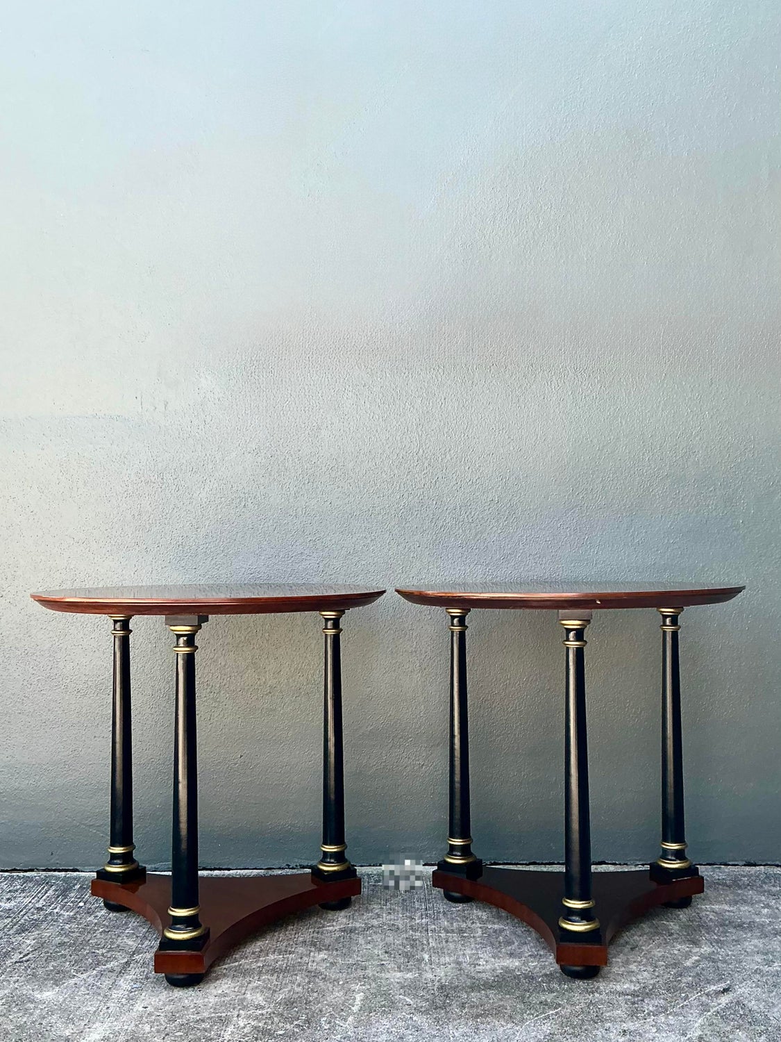 Vintage Regency Gilt Tipped Side Tables - A Pair | Show Pony Palm Beach