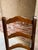 Vintage French Dining Chairs Set 6 Oak Barley Twist Rush Seat Ladder Back For Sale - Image 12 of 18
