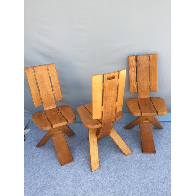 Elm Dining Chairs by Pierre Chapo, 1960s, Set of 4 For Sale - Image 17 of 18