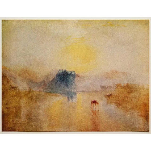 Paper 1960 After Joseph Turner "Norham Castle: Sunrise" Vintage First Limited Edition Print For Sale - Image 7 of 8