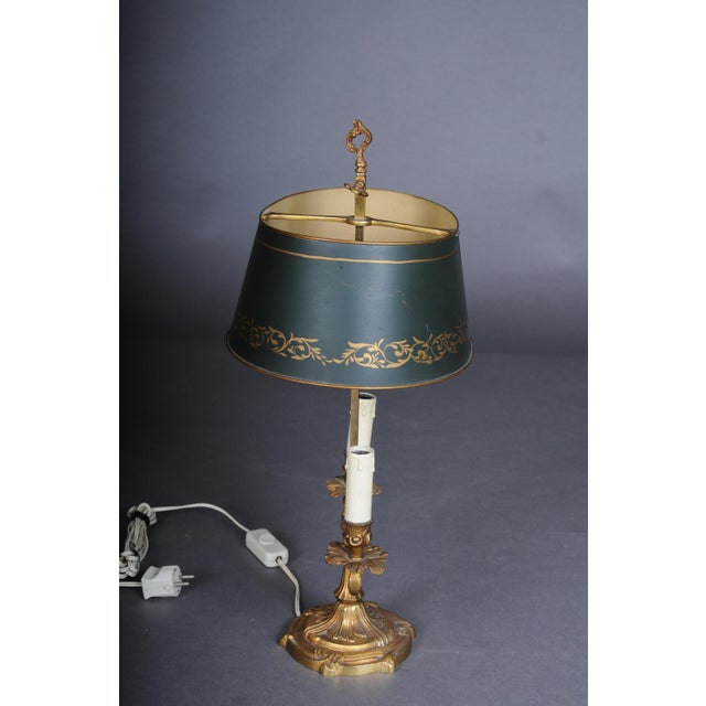 Blue Empire Table Lamp in Gold-Plated Bronze, 1900s For Sale - Image 8 of 15
