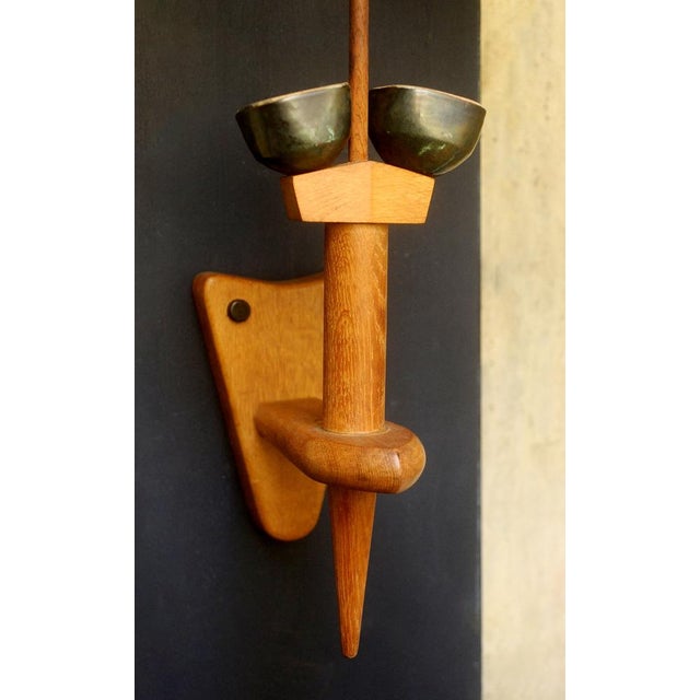 Mid-Century Modern Wall Light by Guillerme & Chambron for Votre Maison For Sale - Image 3 of 6