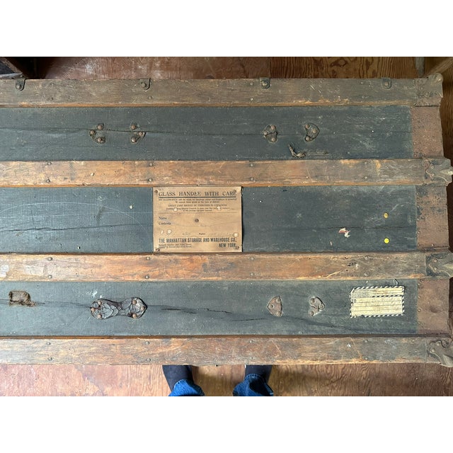 Late 19th Century Antique Charles H Klinge Steamer Trunk For Sale - Image 5 of 8