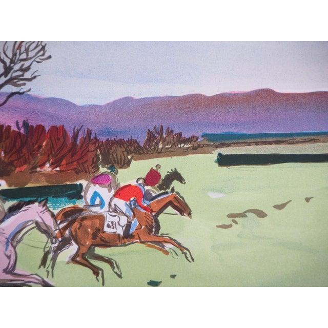 Yves Brayer, Course d'obstacles, Lithograph For Sale - Image 5 of 8