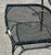 Mid 20th Century Wrought Iron Russell Woodard Pinecrest Barrel Back Mesh Pair of Chairs For Sale - Image 11 of 12