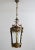 Beautiful Italian lantern made of heavy strong bronze with flower decors and garlands of the 1950s. With original canopy...