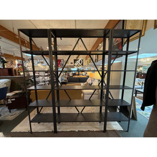 Industrial Metal Shelving Unit For Sale - Image 11 of 12