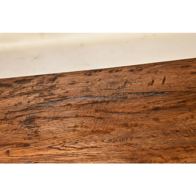 Brown Circa 1900 English Elm Geometric Sideboard For Sale - Image 8 of 9