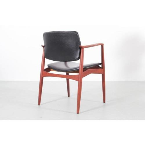 Wood Mid-Century Modern Danish Armchair in Teak Model Captain 66 attributed to Erik Buck, 1950s For Sale - Image 7 of 18