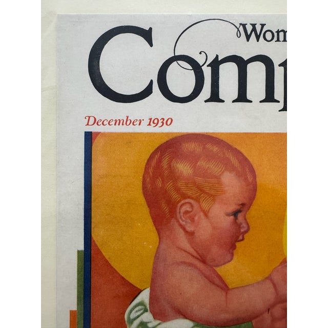 Original period front cover from the December 1930 issue of Woman's Home Companion magazine, featuring a serene mother...