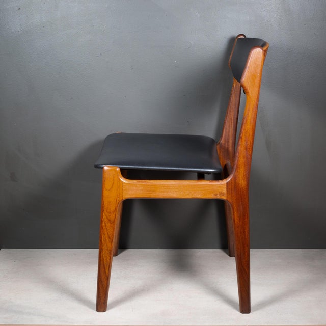 Mid-Century Eric Buch Reupholstered Teak Dining Chairs c.1960 For Sale - Image 15 of 18