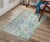 8x10 Green Hand-Knotted Wool Pastel Floral Field Classic Traditional Carpet Rug For Sale In New York - Image 6 of 7