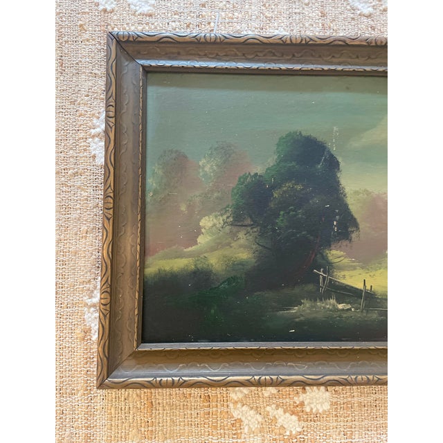 The product is a vintage framed board canvas landscape painting depicting the city of Chicago. This unique, lightweight...