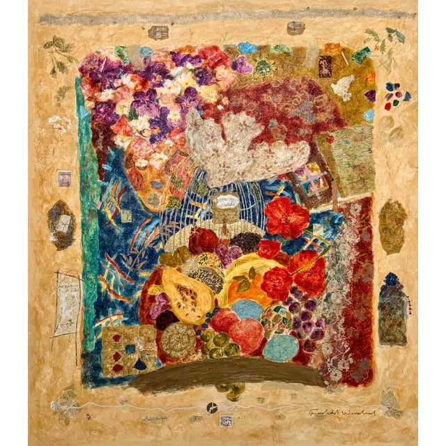 Contemporary Late 20th Century Roy Fairchild-Woodard, "Time to Sing Again", Serigraph and Mixed Media For Sale - Image 3 of 8
