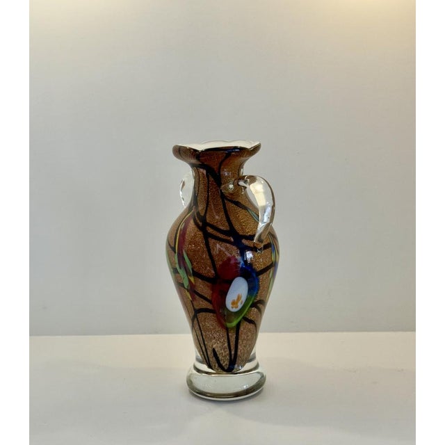 Double-Illustrated Vase with Crystal Levers Based on the Classic Amphora Shape by Mauro Rosso for Lorenzo Kasparie For Sale - Image 4 of 7