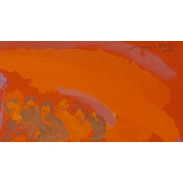 The School of Paris Large 1966 Emmanuel Mané-Katz Judaica Lithograph "Mariage : Le Bezetsen" (Wedding : The Bezetsen) For Sale - Image 3 of 8