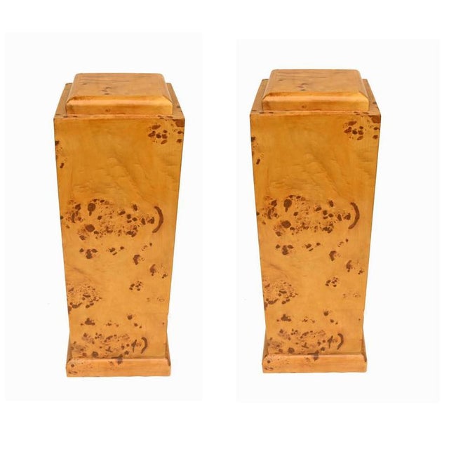 Wood Art Deco Pedestal Stands, Set of 2 For Sale - Image 7 of 7