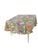 Offered us a vintage Vera Neumann green oval tablecloth decorated with large multi-colored Chrysanthemums in orange,...