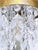 Metal Vintage Mid-Century Brass Chandelier With Diamond Cut Crystals For Sale - Image 7 of 9