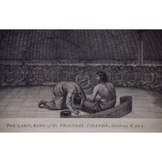 Realism "King of the Friendly Islands" (Tonga); Engraving by John Webber From Captain Cook's 3rd Voyage, 1784 For Sale - Image 3 of 6