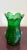 Vintage Boho Glazed Green Art Glass Vase For Sale In West Palm - Image 6 of 6
