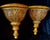 Mid 20th Century Mid 20th Century Ornate Gold Demilune Wall Sconces For Sale - Image 5 of 12