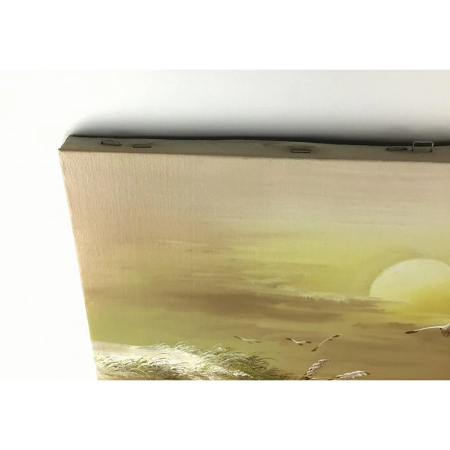 Original Artisan Signed Seascape Oil Painting on Canvas For Sale In Portland, ME - Image 6 of 11