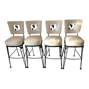 1953 Woodard Skyline Set of 4 Bar Stools