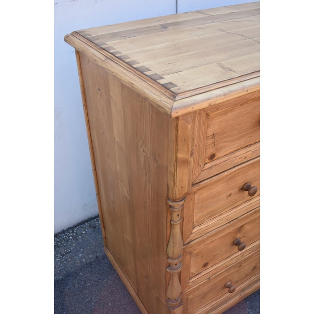 Wood Pine Four Drawer Chest, Circa 1890 For Sale - Image 7 of 12