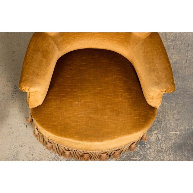 Mid 19th Century 19th Century French Napoleon III Armchairs W/ Golden Ochre Mohair - A Pair For Sale - Image 5 of 18