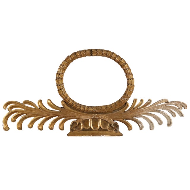 19th Century Upper Door Frieze in Carved and Gilded Wood, Italy For Sale