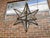 A French Midcentury star light fixture with glass panels surrounding a central socket, rewired for the USA. This French...